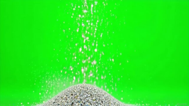 glitter on green background
