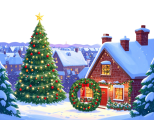 Christmas ans New Year seasonal social media background design in square with blank s 