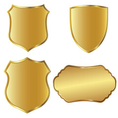 set of golden shield