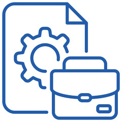 Job Outline Blue Icon