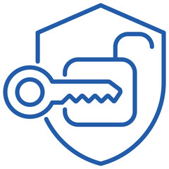 Access Outline Blue Icon