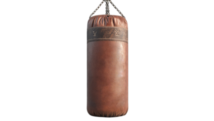 Vintage leather punching bag