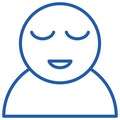 Comfort Outline Blue Icon