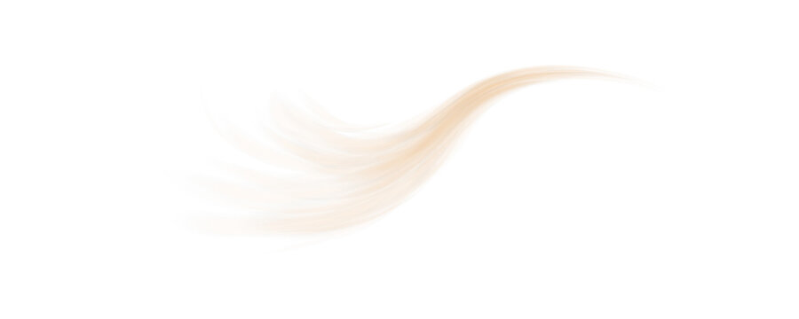 Smooth Light Orange Wind Wave. Light Air Stream Flow Overlay for Clean Air Design and Natural Ventilation