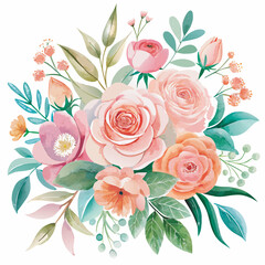 Soft Floral Watercolor Bouquet