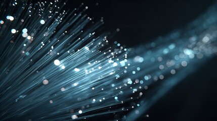 A burst of innovation Fiber optic cables illuminate the future with data transfer and clean bokeh