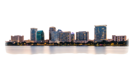 Night City Skyline Modern Architecture Urban Landscape.