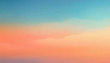 Obraz premium soft textured gradient sky in warm peach and cool blue tones ideal for minimalist background print design calming web banner or subtle branding texture
