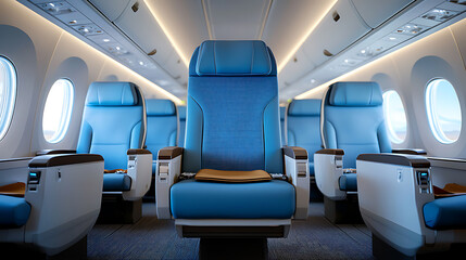 Airplane interior design modern aircraft photography travel environment aisle view comfort and aesthetics