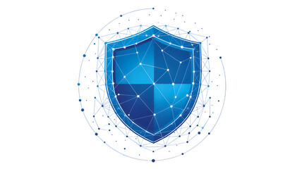 Security shield cyber technology protection network data safety system digital privacy antivirus firewall 3d secure on transparent background