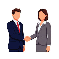 Obraz premium Two faceless business professionals in suits shake hands, symbolizing a successful partnership and collaboration.