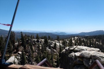 Panoramic view of the mountains from the observation tower