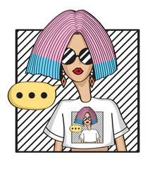 Editable ready to print a girl tshirt design