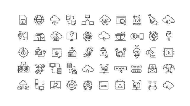 Linear Style internet technology Icons