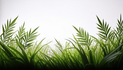 grass silhouette borders on a white background showcase a copy space image