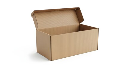 Empty Brown Cardboard Box for Shipping and Storage Needs