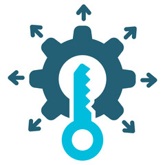 Opportunity Glyph Blue Icon