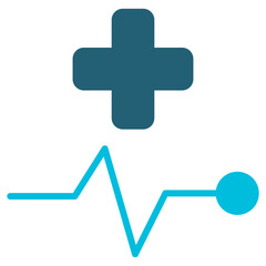 Health Glyph Blue Icon