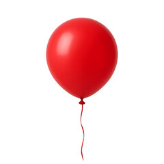 Red Balloon Isolated on White Background
