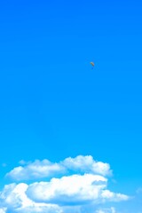 Paragliding in the sky