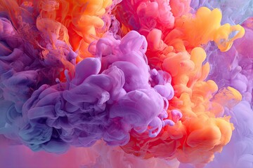 Fototapeta premium Abstract vibrant swirling colors, ink in liquid