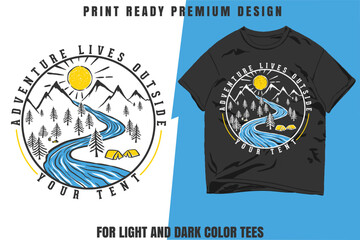 Editable ready to print light and dark Tshirt Design