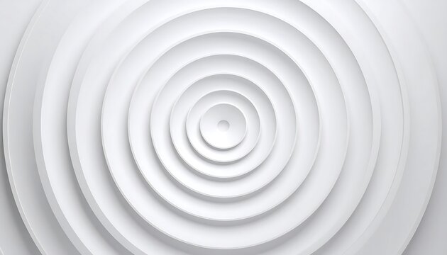 Abstract concentric circles pattern in white