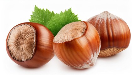 Hazelnut Isolated on White Background &ndash; Clipping Path and Full Depth of Field