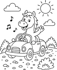 horse coloring page 35.eps