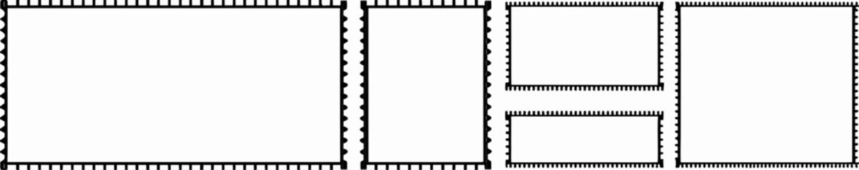Black and White Diagram of Rectangular Sections