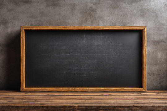 A Rustic Wooden Chalkboard with Textured Background Ideal for Announcement and Design