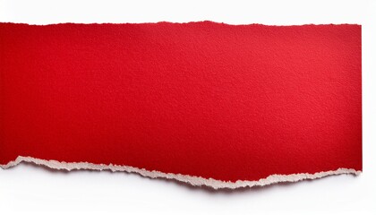 red torn paper isolated on transparent background