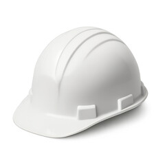 Fototapeta premium Photo of a white hard hat, a piece of personal protective equipment used to protect the head from injury, isolated on transparent background