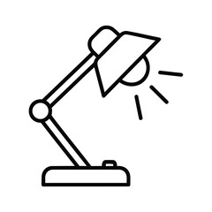 Vector illustration of a lamp on white background