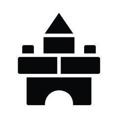Fototapeta premium block toys glyph icon illustration vector graphic.eps