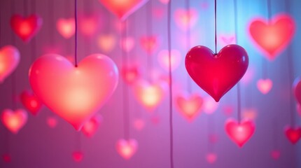 Glowing Hearts Romantic Ambiance love romance