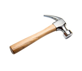 Hammer with Wooden Handle Isolated on Transparent Background