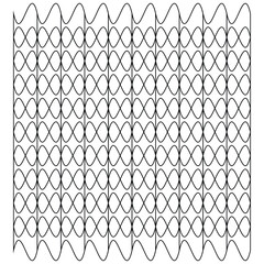 Naklejka premium An intricate seamless geometric pattern of interlocking ovals and wavy lines for a complex background, vector illustration