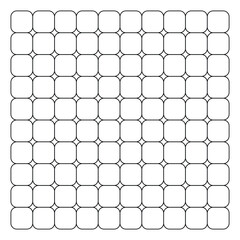 Naklejka premium A seamless geometric grid pattern of clean and simple rounded squares for a modern background design, vector illustration