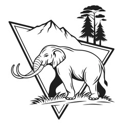 vector image of an elephant