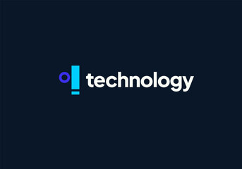 Technology logo design vector. Clean and modern tech logo design. Abstract technology symbol in simple style.