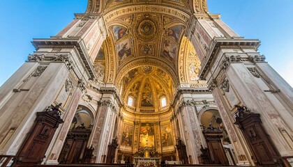 Obraz premium Grand church interior, architectural detail