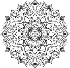 Elegant Mandala for Mindful Coloring