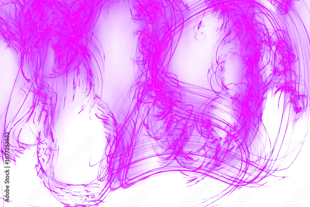 Wall mural abstract pink light overlay effect light trail leak design element isolated on transparent backgroun