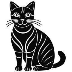 black cat vector illustration