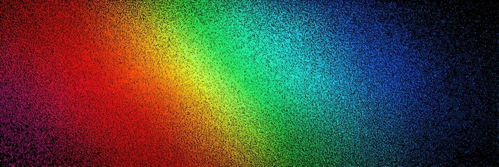 Abstract diagonal spectrum of vibrant colors with a textured granular appearance