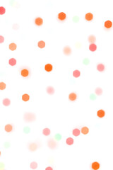 Colorful shiny glowing bokeh light overlay effect on transparent background design element