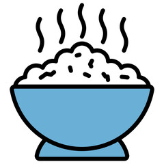 Food Blue Black Icon Editable Stroke