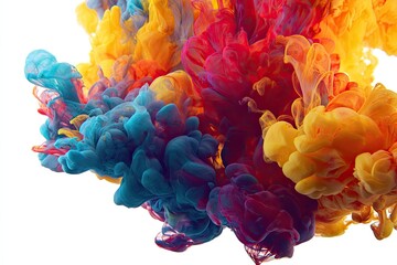 Abstract swirling colors explode in a vibrant display
