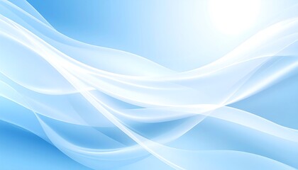 Obraz premium Abstract light blue and white flowing lines
